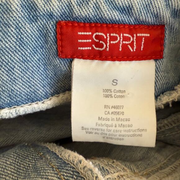 Esprit Denim Jacket Women Small Blue Long Sleeve Button Y2K Vintage Classic - Picture 3 of 8